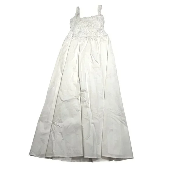 chinese dress ladies Bradshaw Maxi Dress ~ Rosette Mesh White  Show Me Your Mumu